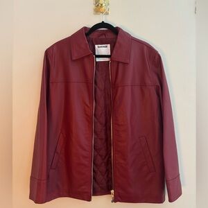 Garage Faux LeatherJacket / Burgundy